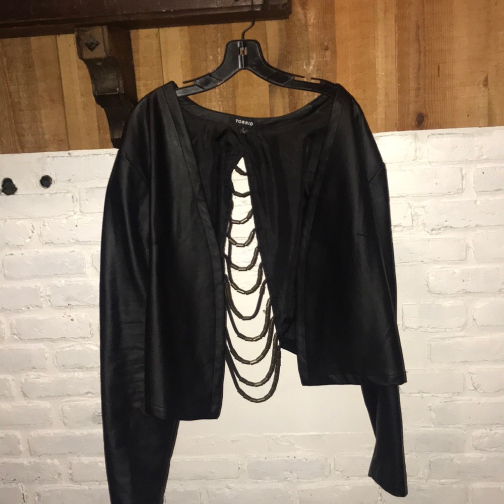 Torrid Cropped Moto Jacket